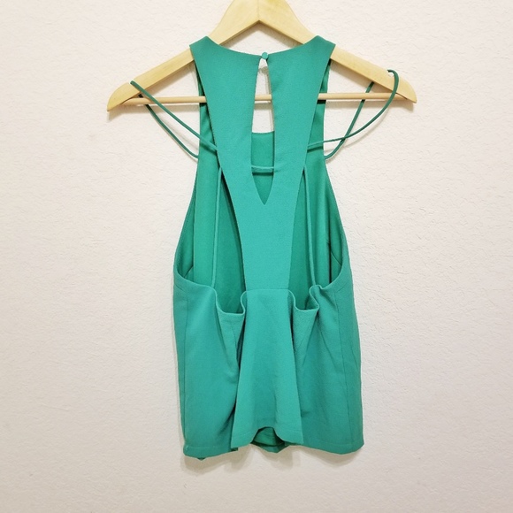 Lulu's Let Me X-Plain Green Tank Top Medium - Picture 3 of 7